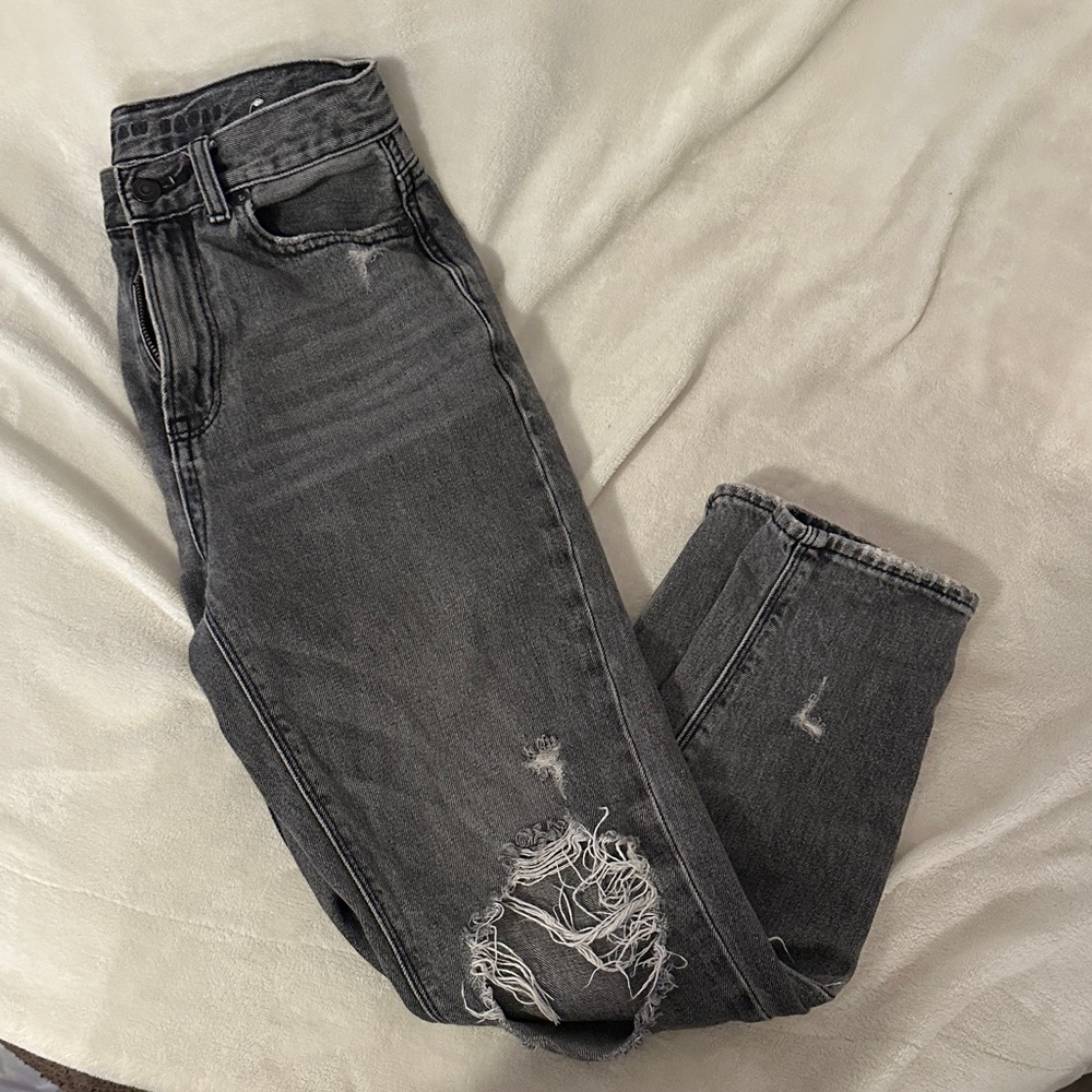 Distressed Mom Jeans/ AE